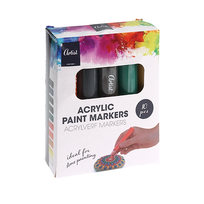 Tuscher til maling på sten 10 stk