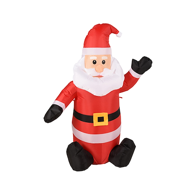Oppustelig julemand med LED H120 cm