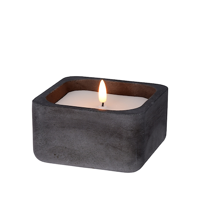 LED vokslys sort H12,5 cm