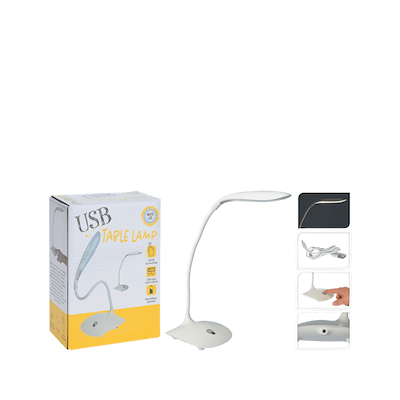 LED bordlampe hvid H44 cm