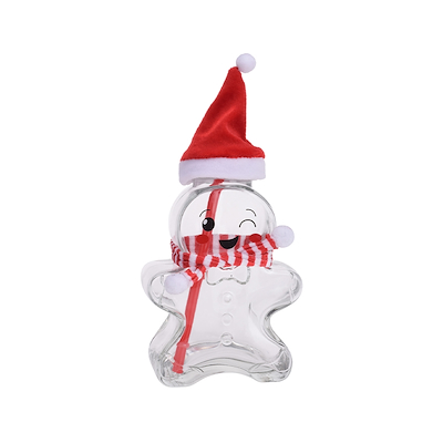 Glas med plastsugerør kagemand