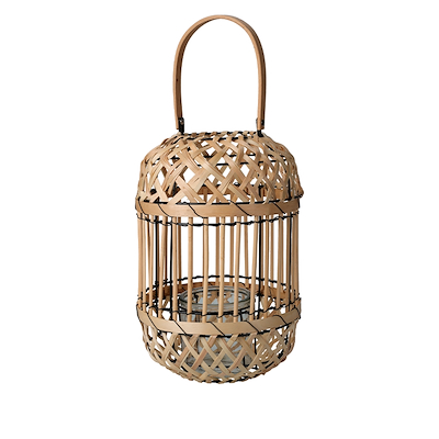 Lanterne med træhåndtag Ø 18 x H 28 cm