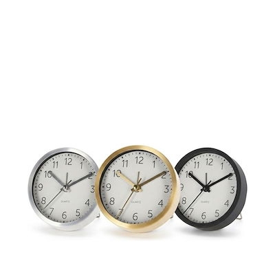 Vækkeur Ø 9 cm - 3 assorterede farver
