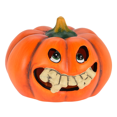 Halloween græskar med farvet LED lys assorteret