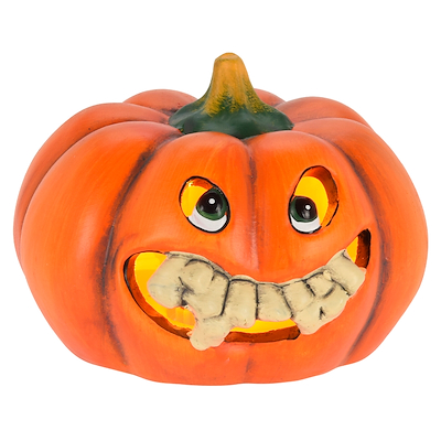Halloween græskar med farvet LED lys assorteret