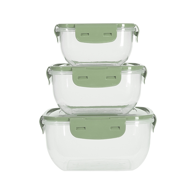 Opbevaringsbokse sæt med 3 stk. i assorterede farver