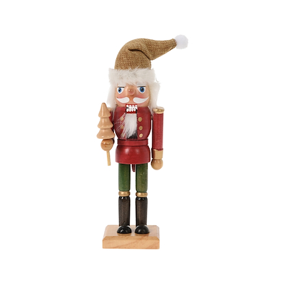 Nøddeknækker i træ assorteret 25 cm