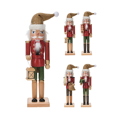 Nøddeknækker i træ 38 cm