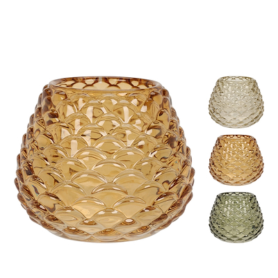 Fyrfadsstage amber 10 cm assorteret