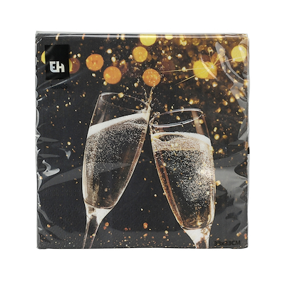 Nytårsserviet 33x33 cm