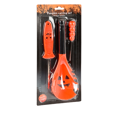 Halloween græskar skæreset 3 stk.