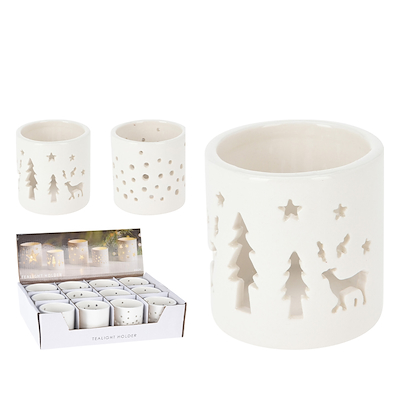 Fyrfadsstage med udskæringer 6 cm assorteret