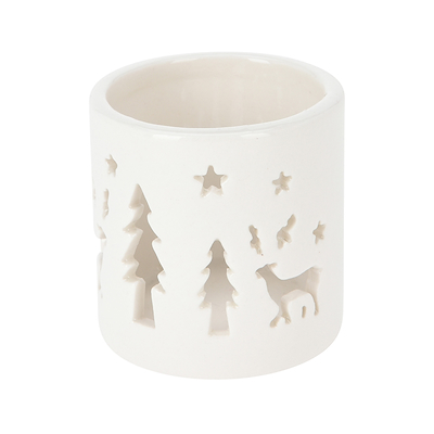 Fyrfadsstage med udskæringer 6 cm assorteret