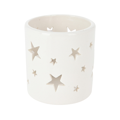 Fyrfadsstage med udskæringer 7,5 cm assorteret