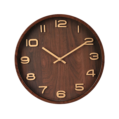 Vægur brun Ø30,5 cm