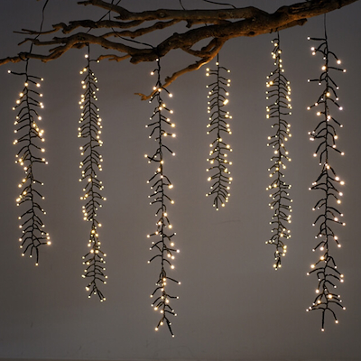 Lyskæde med 6 cluster grene ude & inde 480 LED