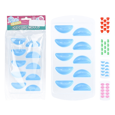 Isterningbakke med silikonebund 4 assorterede former