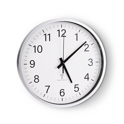 Vægur radiostyret Ø30x4 cm