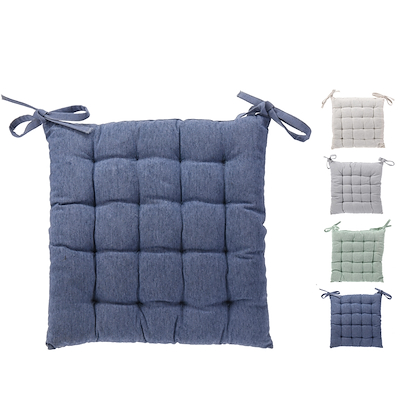 Stolepude bomuld 40x40 cm i 4 assorterede farver