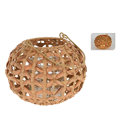 Lanterne med håndtag kalabas 11,5x22x15 cm