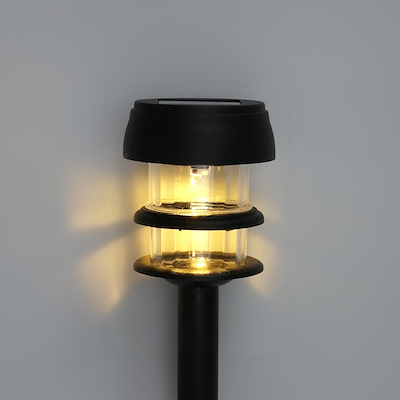 Solar LED havefakkel sort  Ø7,5xH26,5 cm