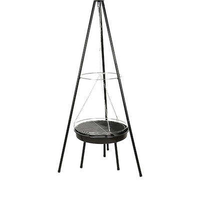 BBQ tripod med bålfad og grillrist 151 cm