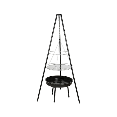 BBQ tripod med bålfad og grillrist 151 cm