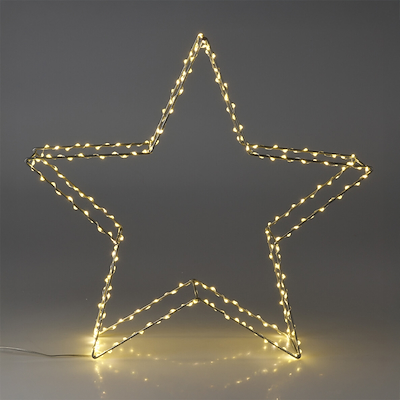 Stjerne indendørs med LED 40 cm