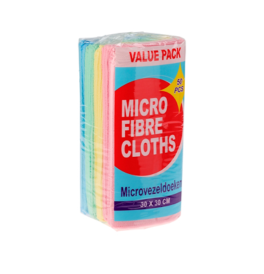 Mikrofiberklude multifarvet 50 stk