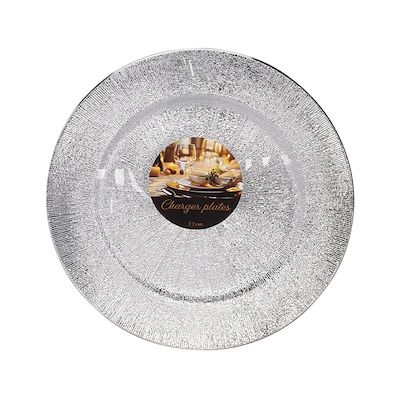 Dækketallerken sæt sølv 4 stk. Ø33 cm