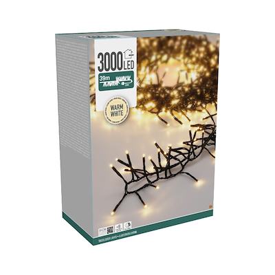 Klynge lyskæde 3000 LED L 39 meter