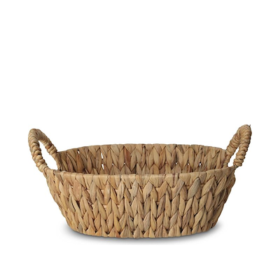 Fletkurv med hank beige 25x30x11 cm