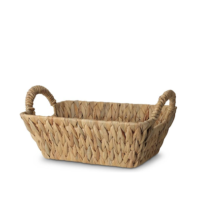 Fletkurv med hank beige 20x30x11 cm