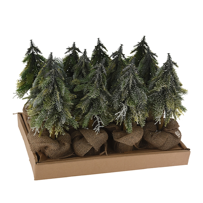 Juletræ i plast potte H33 cm