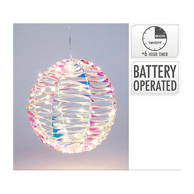 Lyskugle med 400 LED regnbue Ø25 cm