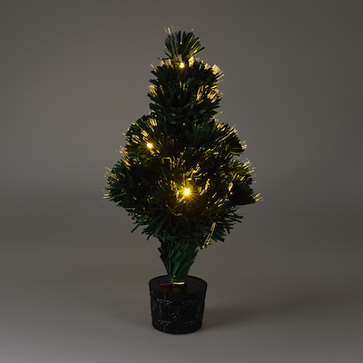 Juletræ med 10 LED fiberoptisk 45 cm