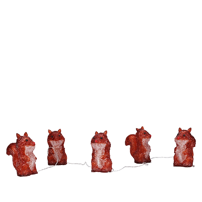 Lyskæde med egern motiv indendørs 40 LED 2 m