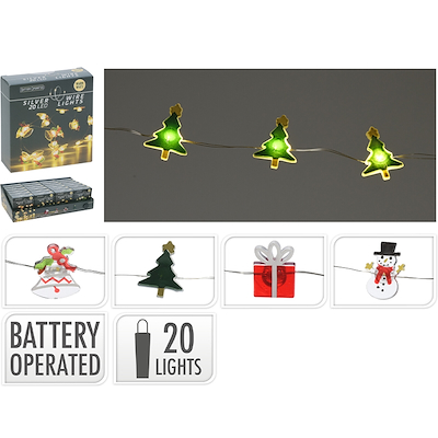 Lyskæde indendørs 80 led varm hvid 1 meter assorteret