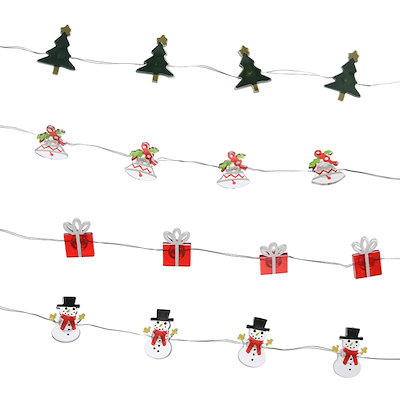 Lyskæde indendørs 80 led varm hvid 1 meter assorteret