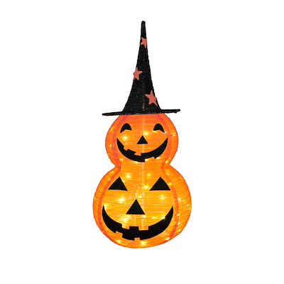 Halloween græskar hat - kan foldes sammen 90 cm
