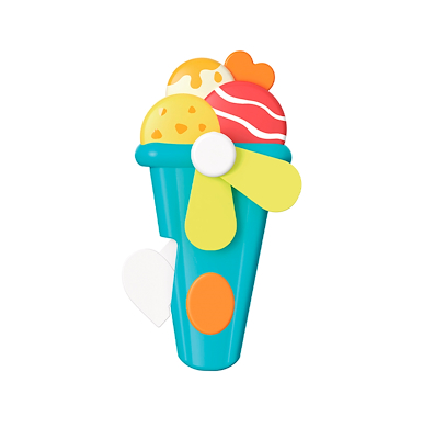 Ventilator håndholdt isvaffel multifarvet