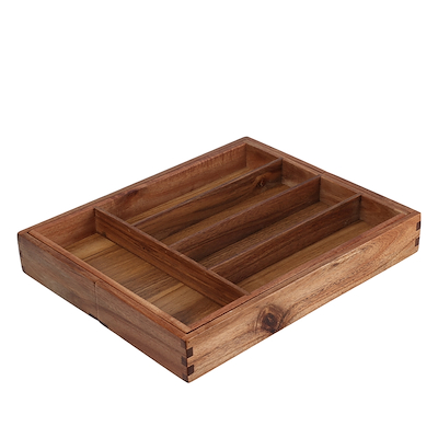 Bestikbakke akacietræ 34x28 cm