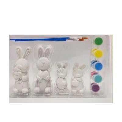 Påske malesæt påskeharer 4 stk.