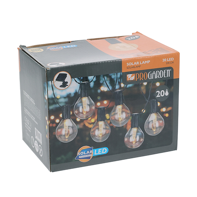 Party lyskæde med solceller hvid 200 cm