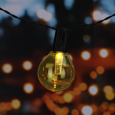 Party lyskæde med solceller multifarvet 200 cm