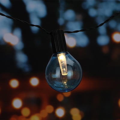 Party lyskæde med solceller multifarvet 200 cm