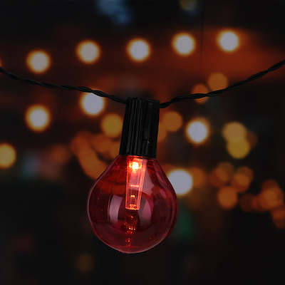 Party lyskæde med solceller multifarvet 200 cm