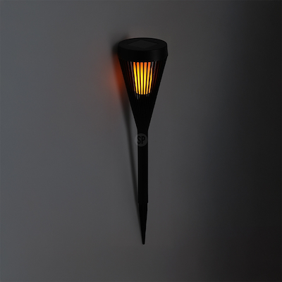 Solcelle fakkel mat sort H46,5 cm