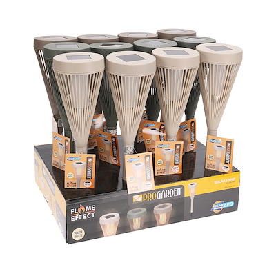 Solcelle fakkel - assorterede farver H46,5 cm