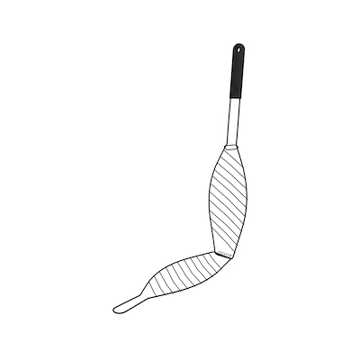 BBQ fiskegrill sort 58 cm